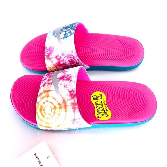 tie dye nike sandals